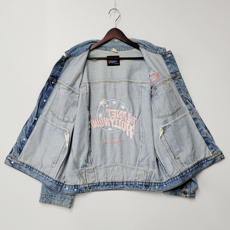 【中古品】【メンズ】  PLANET HOLLYWOOD プラネットハリウッド 90S PHOENIX DENIM JACKET 90年代 フェニックス デニムジャケット アウター 長袖 146-250111-ma-10-izu サイズ：L カラー：ライトインディゴ 万代Net店