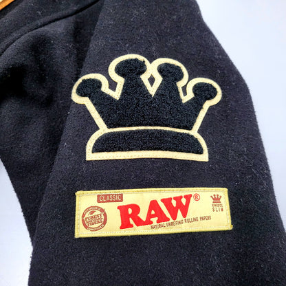 【中古品】【メンズ】  INTERBREED インターブリード × RAW ロウ VARSITY JACKET バーシティ ジャケット アウター 142-250109-as-32-izu サイズ：XL カラー：ブラック 万代Net店