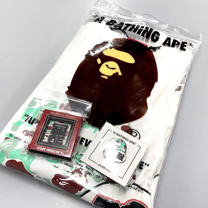 【中古美品】【メンズ】 A BATHING APE アベイシングエイプ 30TH ANNIVERSARY APE HEAD TEE 30周年 アニバーサリー エイプヘッド Tシャツ 半袖 トップス 142-250110-mm-11-izu サイズ：XL カラー：ホワイト 白 万代Net店