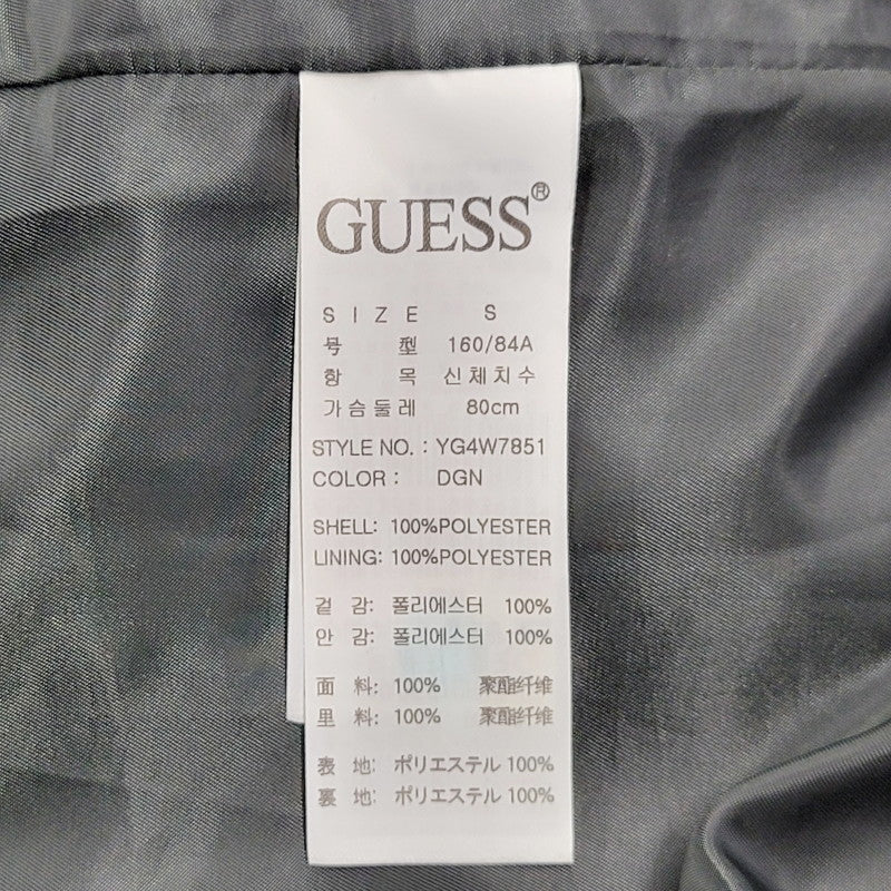 【中古品】【メンズ】 Guess ゲス YG4W7851 STAR FUR JACKET スターファージャケット アウター 長袖 142-250111-ma-04-izu サイズ：S カラー：黒/白 万代Net店