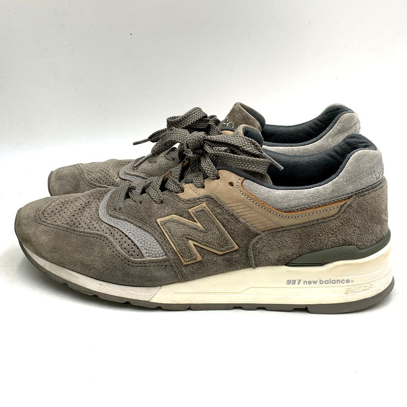 【中古品】【メンズ】 NEW BALANCE ニューバランス M997FGG SUEDE LEATHER スエードレザー USA製 スニーカー シューズ 靴 162-250111-ay-03-izu サイズ：28cm カラー：グリーン 万代Net店