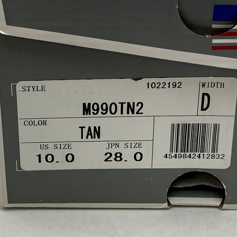 【中古品】【メンズ】 NEW BALANCE ニューバランス 990V2 M990TN2 USA製 スニーカー シューズ 靴 162-250111-ay-04-izu サイズ：28cm カラー：TAN 万代Net店