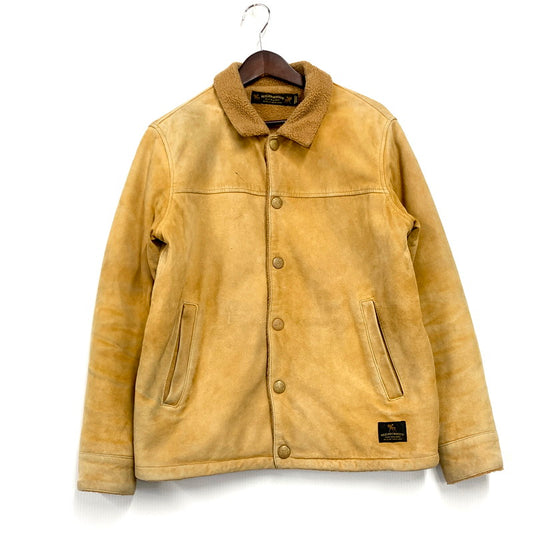 【現状渡し品】【メンズ】 NEIGHBORHOOD ネイバーフッド STORM GL-JACKET 142CCNH-JKM02 レザージャケット 裏ボア アウター 142-250111-ay-11-izu サイズ：M カラー：キャメル 万代Net店