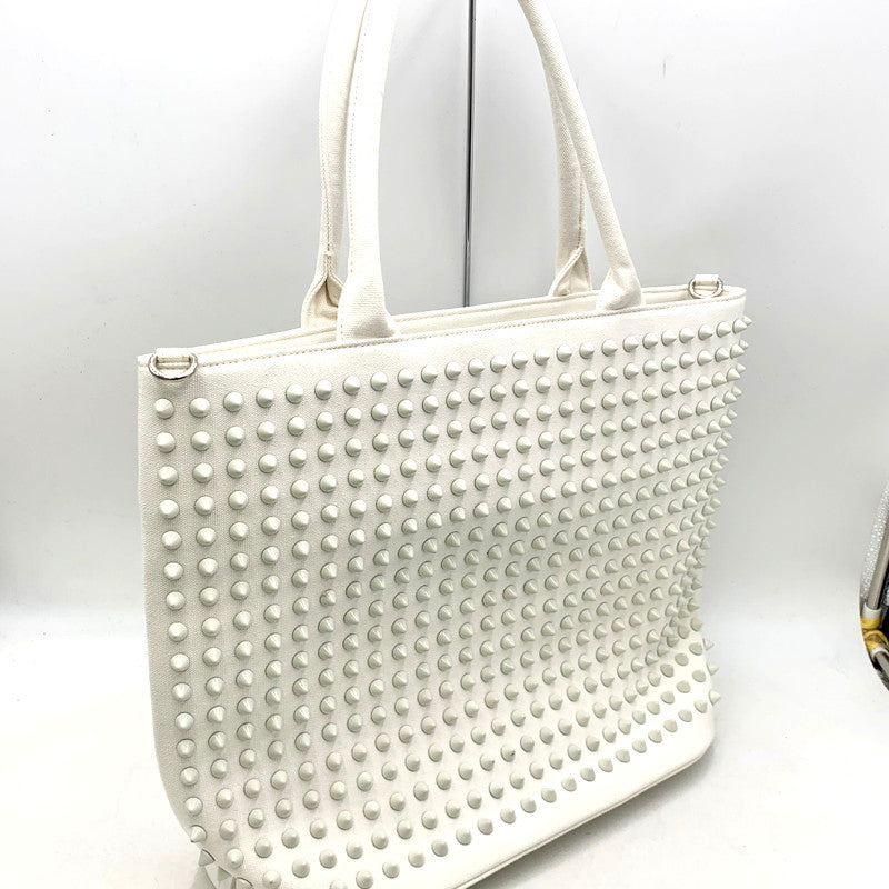 【中古品】【レディース】  GLAM JAM グラムジャム 2WAY STUDS TOTE BAG 2ウェイスタッズトートバッグ 鞄 カバン 188-250111-ma-14-izu カラー：白 万代Net店