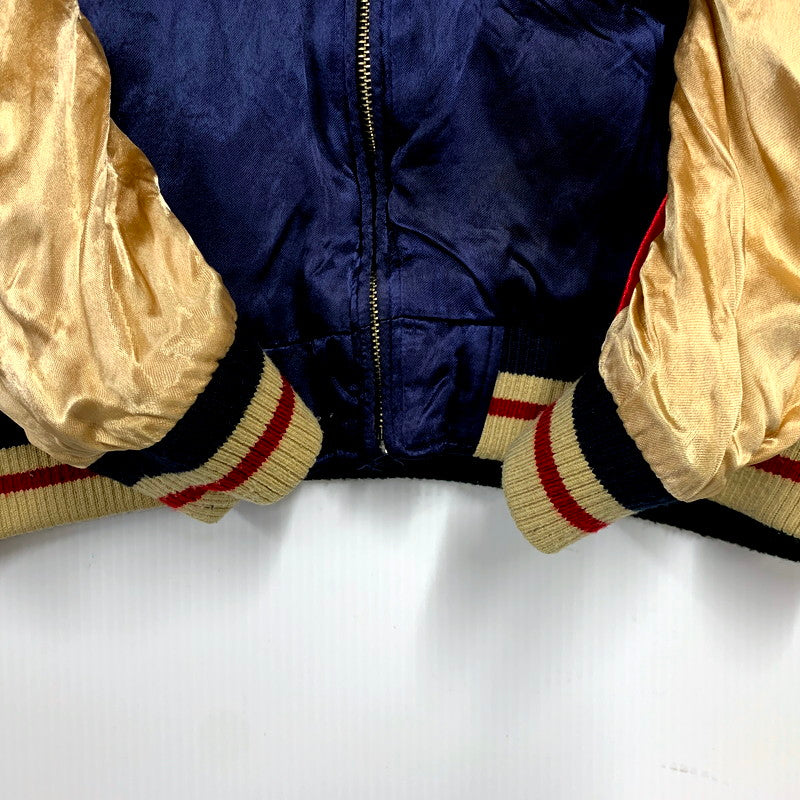 【現状渡し品】【メンズ】 VANSON バンソン SOUVENIR JACKET スーベニアジャケット スカジャン リバーシブル アウター 145-250112-as-16-izu カラー：ネイビー×ブラック 万代Net店