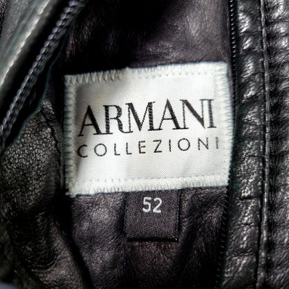 【現状渡し品】【メンズ】 ARMANI COLLEZIONI アルマーニコレッツォーニ LAMBSKIN LEATHER REVERSIBLE JACKET ラムスキン レザー リバーシブル ジャケット アウター 141-250113-as-29-izu サイズ：52 カラー：ブラック/パープル 万代Net店