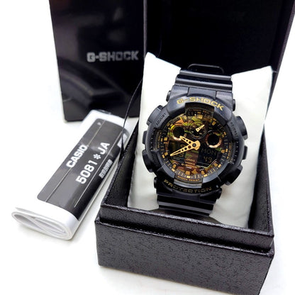 【中古品】【メンズ/レディース】 G-SHOCK ジーショック GA-100 SERIES ANALOG-DIGITAL WATCH GA-100CF  GA-100シリーズ アナログ デジタル 腕時計 196-250115-as-24-izu サイズ：55 × 51.2 × 16.9 mm カラー：ブラック 万代Net店