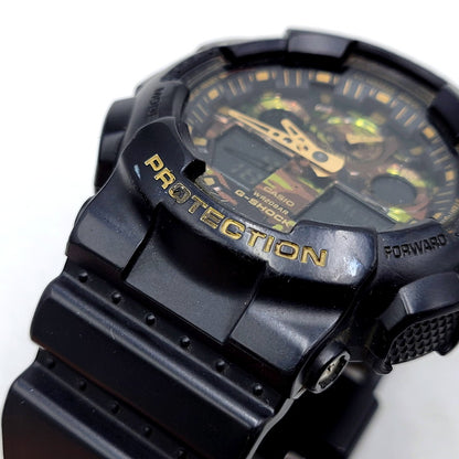 【中古品】【メンズ/レディース】 G-SHOCK ジーショック GA-100 SERIES ANALOG-DIGITAL WATCH GA-100CF  GA-100シリーズ アナログ デジタル 腕時計 196-250115-as-24-izu サイズ：55 × 51.2 × 16.9 mm カラー：ブラック 万代Net店