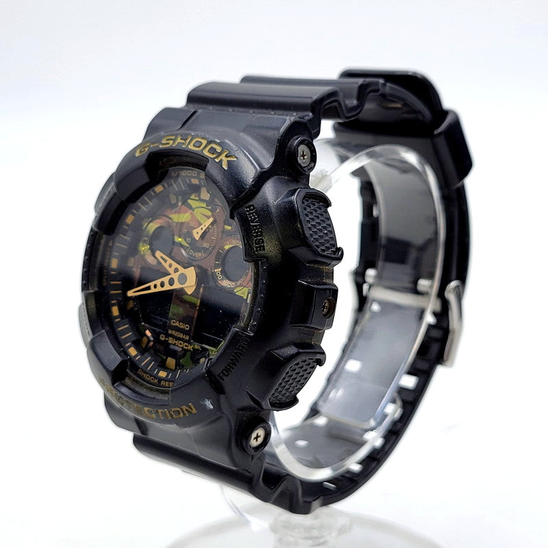 【中古品】【メンズ/レディース】 G-SHOCK ジーショック GA-100 SERIES ANALOG-DIGITAL WATCH GA-100CF  GA-100シリーズ アナログ デジタル 腕時計 196-250115-as-24-izu サイズ：55 × 51.2 × 16.9 mm カラー：ブラック 万代Net店