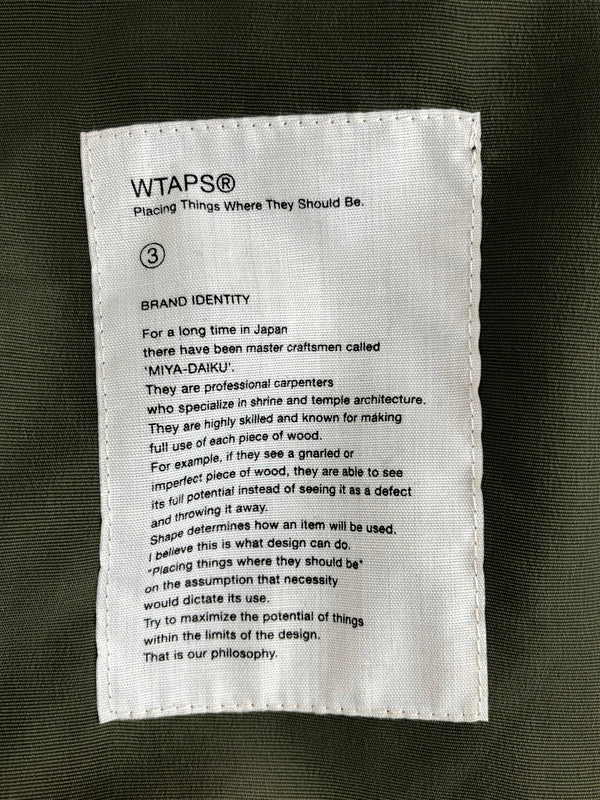 【中古品】【メンズ】 WTAPS ダブルタップス EX31 SNEAK COLLECTION NYLON TAFFETA TETRATEX 152LTDT-JKM01S スニークコレクション ナイロンタフタテトラテックス 142-251108-rt-05-tag サイズ：3 カラー：カーキ 万代Net店