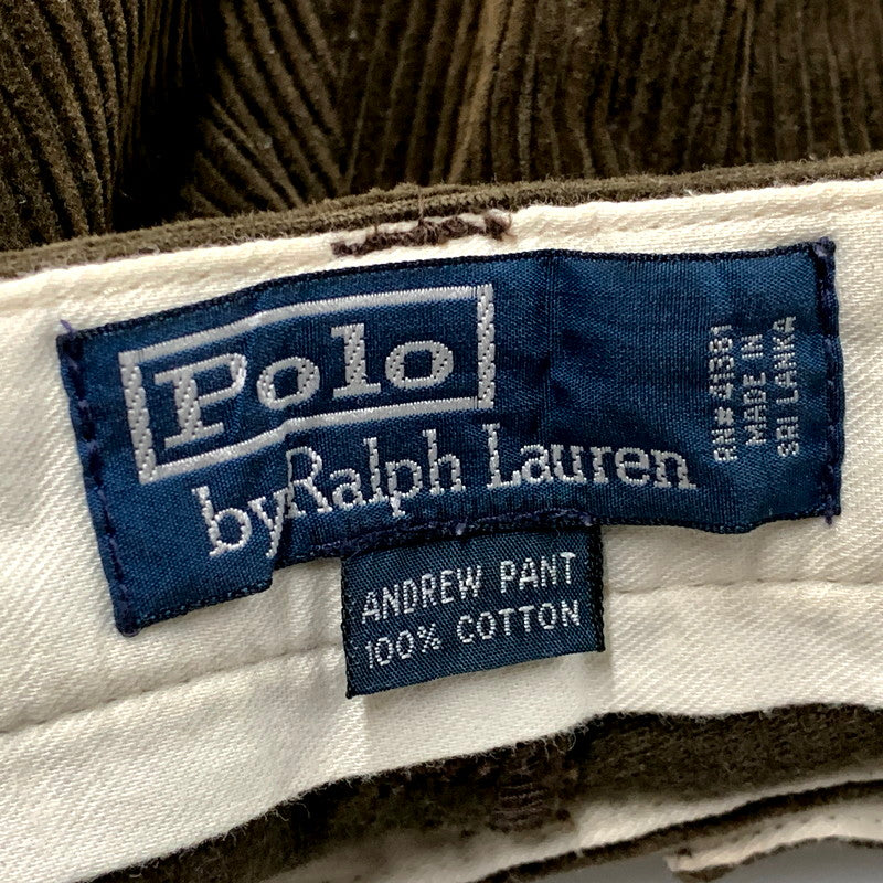 【中古品】【メンズ】 Polo by Ralph Lauren ポロバイラルフローレン 90S ANDREW PANT アンドリューパンツ コーデュロイ ズボン ボトムス 157-250117-ay-09-izu サイズ：34×30 カラー：ブラウン 万代Net店