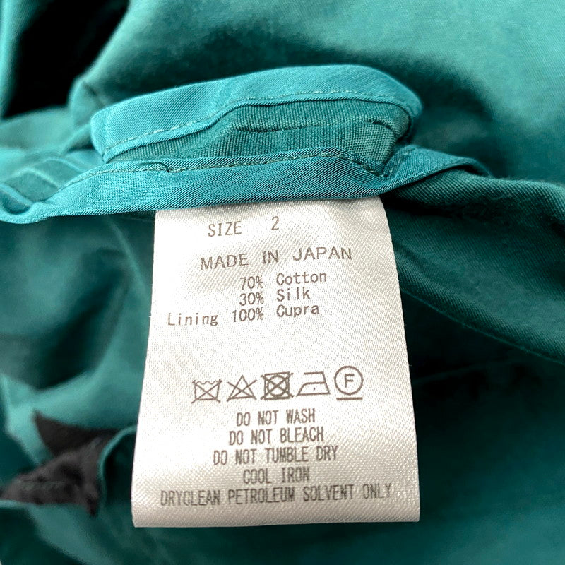 【中古品】【メンズ】 TEXT テクスト T20A-02CO01C DOUBLE BREASTED TRENCH COAT ダブルブレステッドトレンチコート アウター 長袖 140-250114-ma-15-izu サイズ：2 カラー：BLUE GREEN 万代Net店