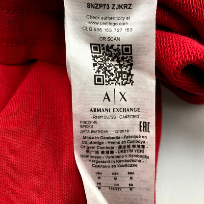 【中古品】【メンズ】 ARMANI EXCHANGE アルマーニエクスチェンジ 8NZP73 SWEAT PANTS スウェット パンツ ボトムス 152-250117-mm-15-izu サイズ：M カラー：レッド 赤 万代Net店
