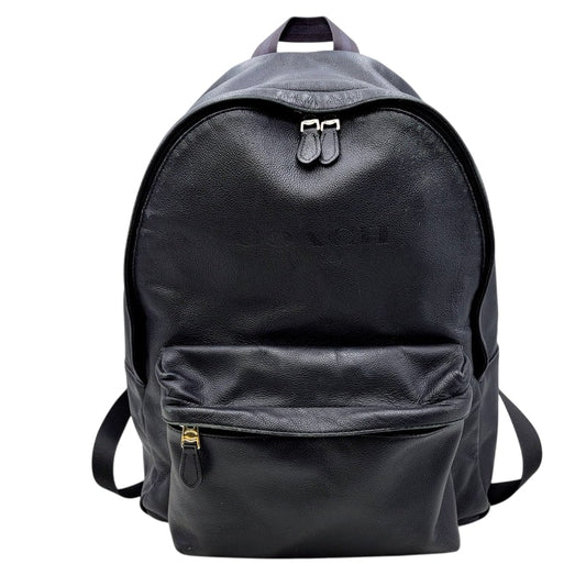 【中古品】【メンズ/レディース】 COACH コーチ LEATHER BACKPACK  F54786 レザー バックパック リュック バッグ カバン 鞄 180-250115-as-04-izu カラー：ブラック 万代Net店