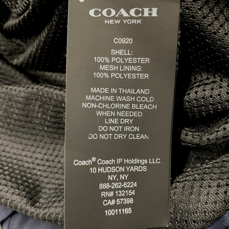 【中古品】【メンズ】 COACH コーチ SIGNATURE WINDBREAKER C0920 シグネチャー ウインドブレーカー ジャケット アウター 141-250118-as-09-izu サイズ：M カラー：ネイビー系 万代Net店