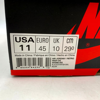 【中古美品】【メンズ】 AIR JORDAN 1 RETRO HIGH OG 555088-005 エア ジョーダン 1 レトロ ハイ OG スニーカー シューズ 靴 160-250116-as-14-izu サイズ：29cm カラー：BLACK/STARFISH-SAIL 万代Net店