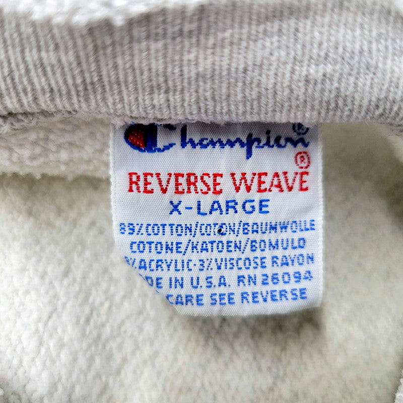 【現状渡し品】【メンズ】 Champion チャンピオン 90S COLORADO REVERSE WEAVE SWEATSHIRT リバース ウィーブ スウェットシャツ USA製 トレーナー 長袖 トップス 146-250116-as-09-izu サイズ：XL カラー：ライトグレー 万代Net店