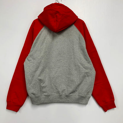 【中古美品】【メンズ】 BREATH ブレス BR23A-C5003 23AW TWO TONE EMBROIDERY HOODIE ツートーンエンブロイダリーフーディ― トップス パーカー 長袖 142-250117-ma-02-izu サイズ：M カラー：赤/グレー 万代Net店