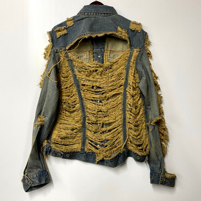 【中古品】【メンズ】  JUN NAKAYAMA ジュンナカヤマ JN DISTRESSED DENIM JACKET ディストレスドデニムジャケット アウター 長袖 140-250118-ma-11-izu サイズ：48 カラー：ライトインディゴ 万代Net店