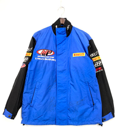 【中古品】【メンズ】  SUZUKI スズキ RACING JACKET レーシングジャケット アウター 長袖 146-250118-ma-02-izu サイズ：L カラー：青 万代Net店