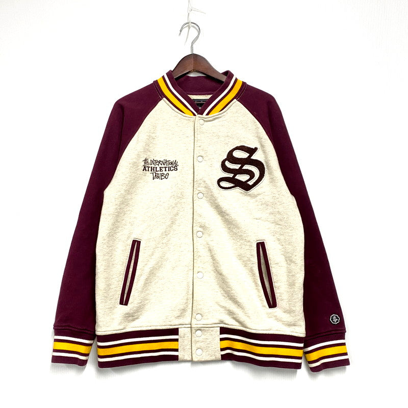 【中古品】【メンズ】  STUSSY TRIBE ステューシー トライブ 00S SWEAT STADIUM JACKET スウェット スタジアムジャケット スタジャン アウター 142-250207-as-17-izu サイズ：L カラー：マルチカラー 万代Net店