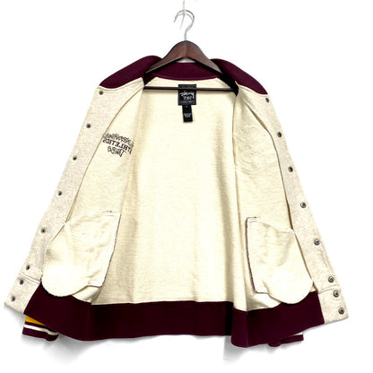 【中古品】【メンズ】  STUSSY TRIBE ステューシー トライブ 00S SWEAT STADIUM JACKET スウェット スタジアムジャケット スタジャン アウター 142-250207-as-17-izu サイズ：L カラー：マルチカラー 万代Net店