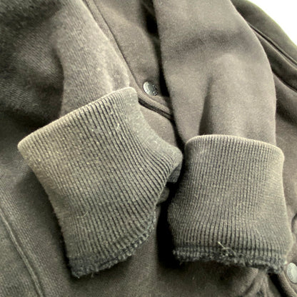 【現状渡し品】【メンズ】 STUSSY ステューシー ARCH LOGO SWEAT STADIUM JACKET アーチロゴ スウェット スタジアムジャケット スタジャン アウター 142-250207-as-18-izu サイズ：S カラー：ブラック 万代Net店