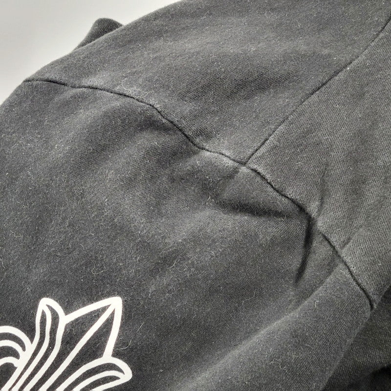 【中古品】【メンズ】 CHROME HEARTS クロムハーツ 408152701-465 HORSESHOE FLORAL CROSS PULLOVER HOODIE 国内正規 ホースシューフローラルクロスプルオーバーフーディー トップス パーカー 長袖 190-250119-ma-06-izu サイズ：XL カラー：黒 万代Net店