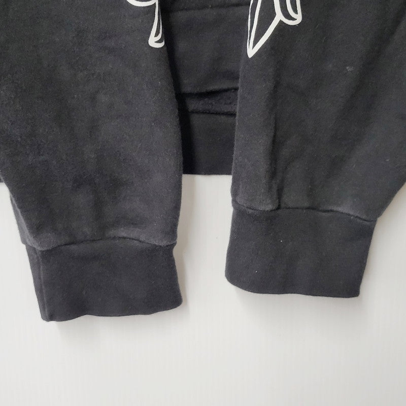 【中古品】【メンズ】 CHROME HEARTS クロムハーツ 408152701-465 HORSESHOE FLORAL CROSS PULLOVER HOODIE 国内正規 ホースシューフローラルクロスプルオーバーフーディー トップス パーカー 長袖 190-250119-ma-06-izu サイズ：XL カラー：黒 万代Net店