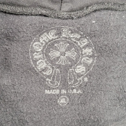 【中古品】【メンズ】 CHROME HEARTS クロムハーツ 408152701-465 HORSESHOE FLORAL CROSS PULLOVER HOODIE 国内正規 ホースシューフローラルクロスプルオーバーフーディー トップス パーカー 長袖 190-250119-ma-06-izu サイズ：XL カラー：黒 万代Net店