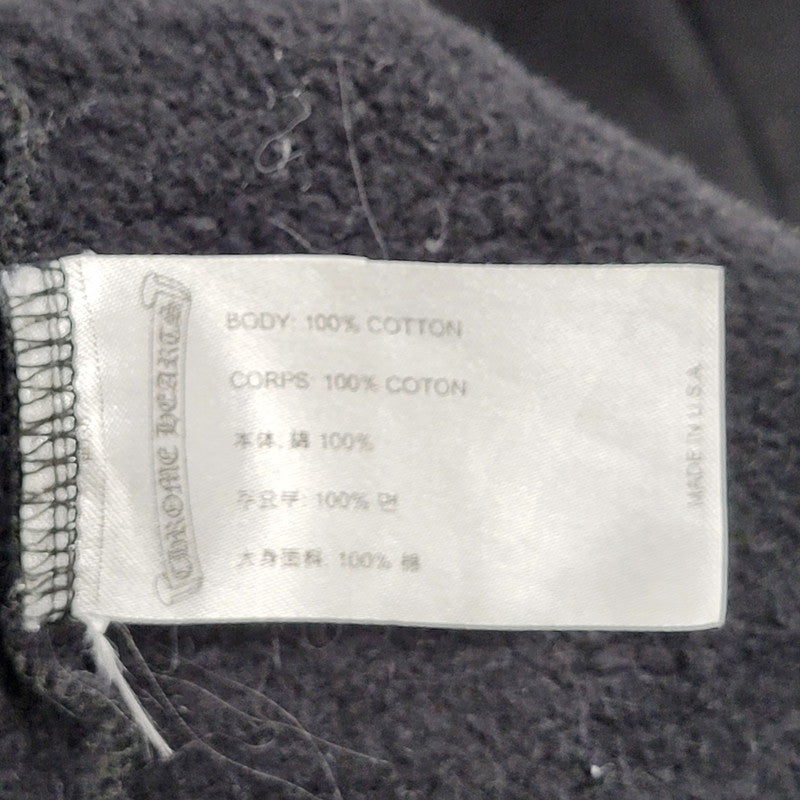 【中古品】【メンズ】 CHROME HEARTS クロムハーツ 408152701-465 HORSESHOE FLORAL CROSS PULLOVER HOODIE 国内正規 ホースシューフローラルクロスプルオーバーフーディー トップス パーカー 長袖 190-250119-ma-06-izu サイズ：XL カラー：黒 万代Net店