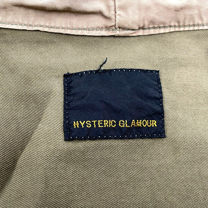 【中古品】【メンズ】 HYSTERIC GLAMOUR ヒステリックグラマー 0221AB06 HOODED MILITARY JACKET フーデッドミリタリージャケット アウター 長袖 140-250208-ma-16-izu サイズ：L カラー：グリーン系 万代Net店