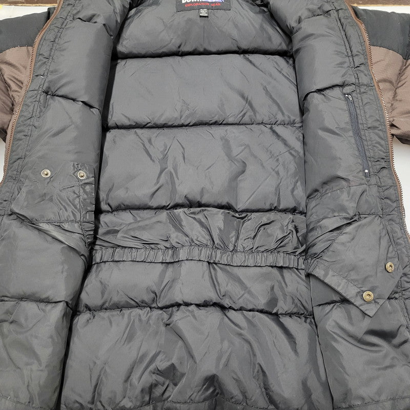 【現状渡し品】【メンズ】  FIRST DOWN ファーストダウン 172114 中国製 90S HOODED DOWN JACKET フーディ ダウン ジャケット 中綿 アウター 146-250120-mm-1-izu サイズ：XL カラー：ブラウン系 万代Net店