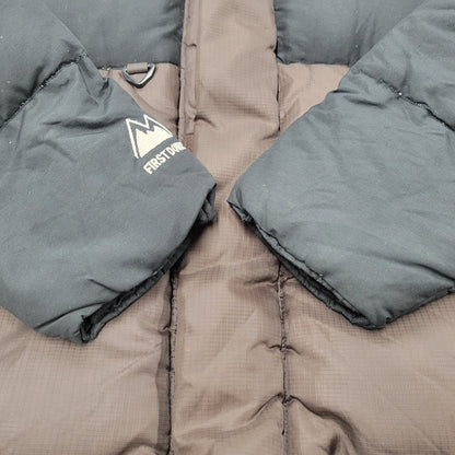 【現状渡し品】【メンズ】  FIRST DOWN ファーストダウン 172114 中国製 90S HOODED DOWN JACKET フーディ ダウン ジャケット 中綿 アウター 146-250120-mm-1-izu サイズ：XL カラー：ブラウン系 万代Net店