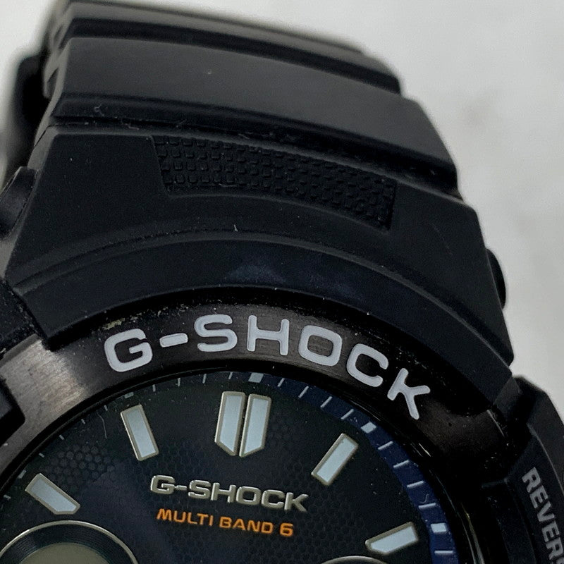 【中古品】【メンズ】 G-SHOCK ジーショック AWG-M100SB-2AJF AWG-100 M100 SERIES ANALOG-DIGITAL WATCH アナデジ時計 腕時計 196-250121-ma-12-izu サイズ：52 × 46.4 × 14.9 mm カラー：黒 万代Net店