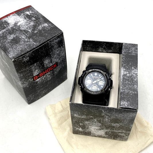 【中古品】【メンズ】 G-SHOCK ジーショック AWG-M100SB-2AJF AWG-100 M100 SERIES ANALOG-DIGITAL WATCH アナデジ時計 腕時計 196-250121-ma-12-izu サイズ：52 × 46.4 × 14.9 mm カラー：黒 万代Net店