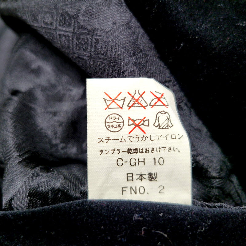 【中古品】【メンズ】  USED VELOR BLOUSON JACKET 日本製 ベロア ブルゾン ジャケット アウター 146-250123-as-08-izu サイズ：L カラー：ブラック 万代Net店