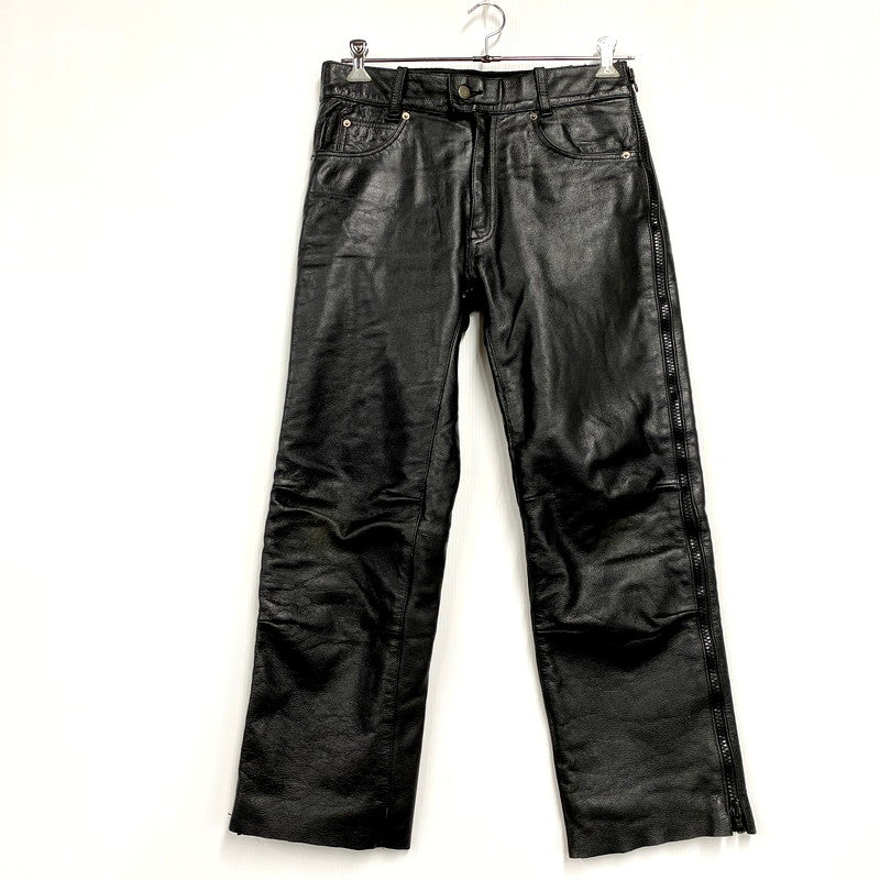 【中古品】【メンズ】 MOTO FIELD モトフィールド BUFFALO LEATHER PANTS バッファローレザーパンツ ズボン ボトムス 156-250122-ma-12-izu サイズ：L カラー：黒 万代Net店