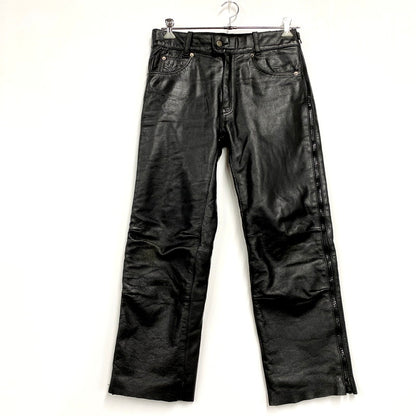 【中古品】【メンズ】 MOTO FIELD モトフィールド BUFFALO LEATHER PANTS バッファローレザーパンツ ズボン ボトムス 156-250122-ma-12-izu サイズ：L カラー：黒 万代Net店
