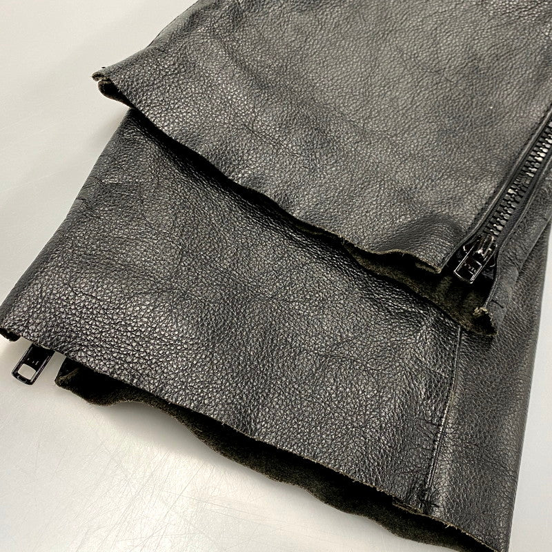 【中古品】【メンズ】 MOTO FIELD モトフィールド BUFFALO LEATHER PANTS バッファローレザーパンツ ズボン ボトムス 156-250122-ma-12-izu サイズ：L カラー：黒 万代Net店