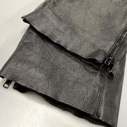 【中古品】【メンズ】 MOTO FIELD モトフィールド BUFFALO LEATHER PANTS バッファローレザーパンツ ズボン ボトムス 156-250122-ma-12-izu サイズ：L カラー：黒 万代Net店