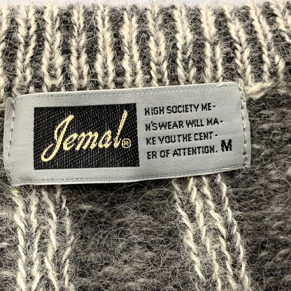 【中古品】【メンズ】 JEMAL ジーメル 70-80S V-NECK MOHAIR KNIT SWEATER Vネック モヘア ニット セーター 長袖 トップス 146-250125-as-22-izu サイズ：M カラー：グレー 万代Net店