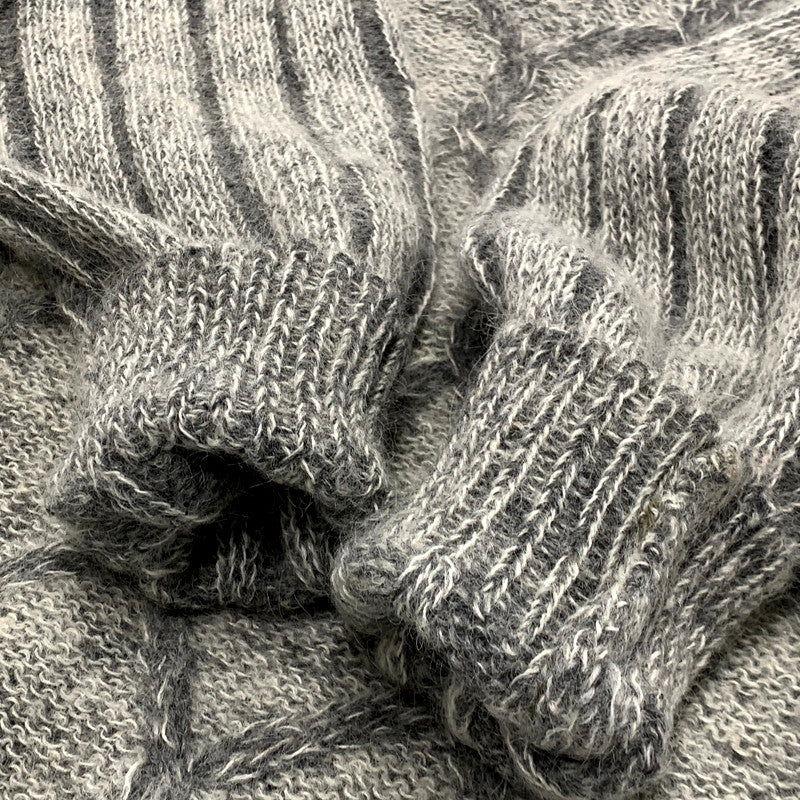【中古品】【メンズ】 JEMAL ジーメル 70-80S V-NECK MOHAIR KNIT SWEATER Vネック モヘア ニット セーター 長袖 トップス 146-250125-as-22-izu サイズ：M カラー：グレー 万代Net店