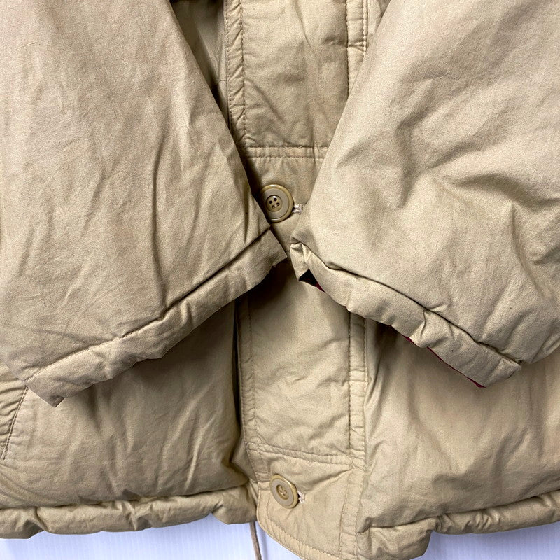 【中古品】【メンズ】  M O COMPANY HOODED DOWN JACKET フーデッドダウンジャケット アウター 長袖 146-250123-ma-13-izu サイズ：M カラー：ベージュ/赤系 万代Net店