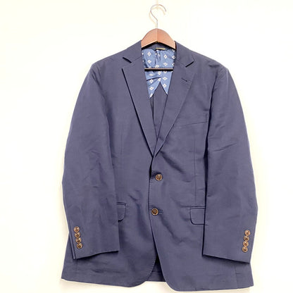 【中古品】【メンズ】 Brooks Brothers ブルックスブラザーズ LINEN COTTON TEILORED JACKET リネンコットンテーラードジャケット アウター 長袖 146-250122-ma-14-izu サイズ：US 40S カラー：ネイビー 万代Net店