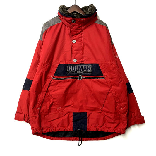 【中古品】【メンズ】  COLMAR SPORTWEAR コルマール スポーツウェア BOA COLLAR NYLON ANORAK JACKET ボアカラーナイロンアノラックジャケット アウター 長袖 146-250123-ma-07-izu サイズ：US 38 カラー：赤 万代Net店