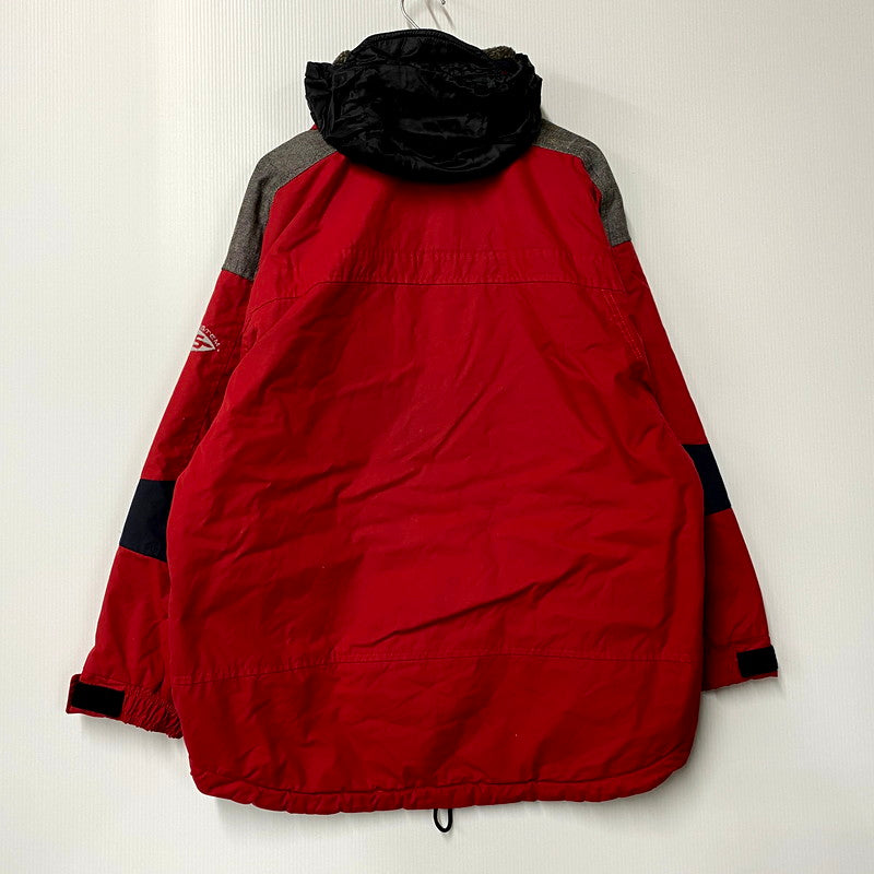 【中古品】【メンズ】  COLMAR SPORTWEAR コルマール スポーツウェア BOA COLLAR NYLON ANORAK JACKET ボアカラーナイロンアノラックジャケット アウター 長袖 146-250123-ma-07-izu サイズ：US 38 カラー：赤 万代Net店