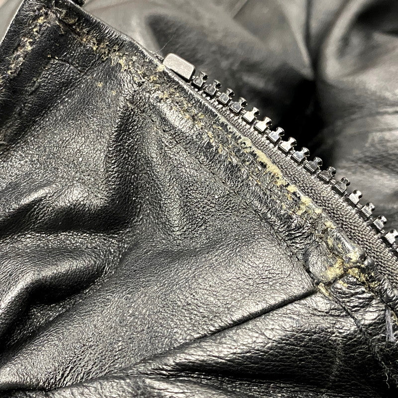 【現状渡し品】【メンズ】 SEQUENCE シークエンス HOODED LEATHER COAT フーデッドレザーコート アウター 長袖 146-250123-ma-06-izu サイズ：L カラー：黒 万代Net店