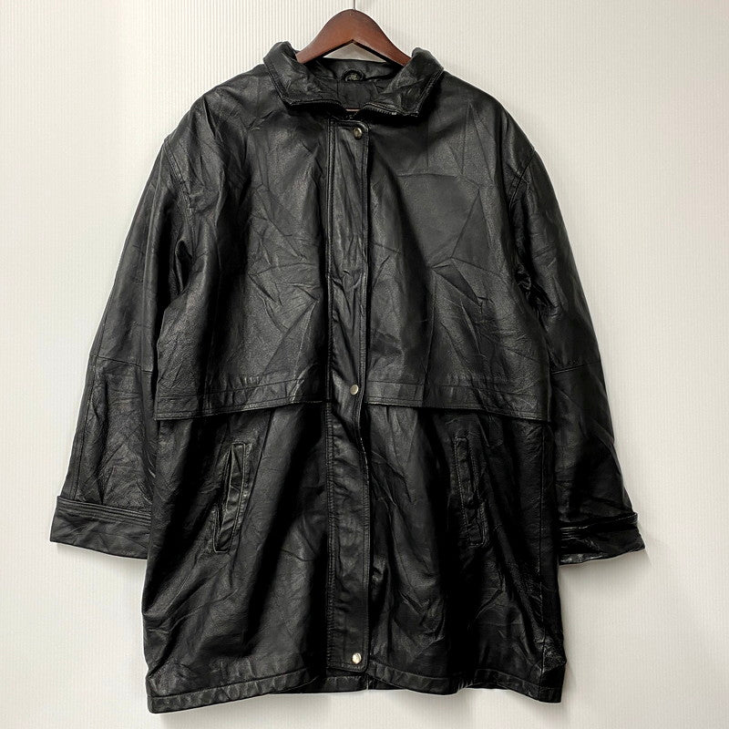 【現状渡し品】【メンズ】 SEQUENCE シークエンス HOODED LEATHER COAT フーデッドレザーコート アウター 長袖 146-250123-ma-06-izu サイズ：L カラー：黒 万代Net店