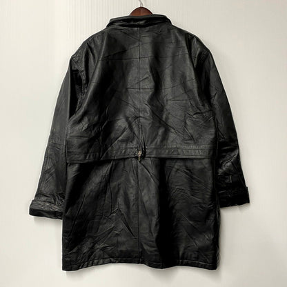 【現状渡し品】【メンズ】 SEQUENCE シークエンス HOODED LEATHER COAT フーデッドレザーコート アウター 長袖 146-250123-ma-06-izu サイズ：L カラー：黒 万代Net店